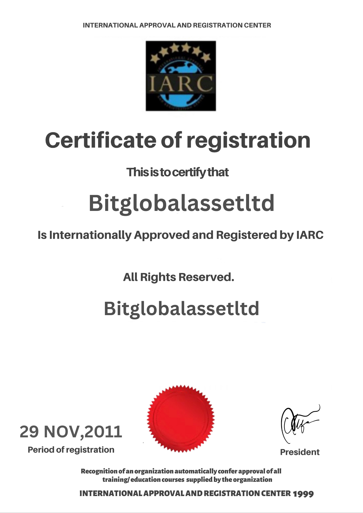 CERTIFICATE